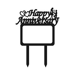 Happy Anniversary Frame Cake Topper