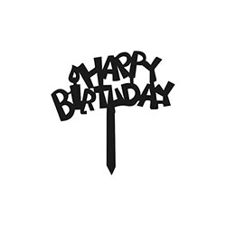 Small Happy Birthday Design 1 Topper