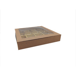 16 Cavity Kraft Chocolate Box - 50pcs