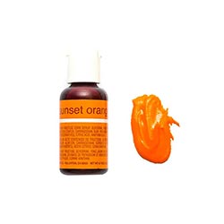 Chefmaster Gel Sunset Orange 70 Oz  - 20ml