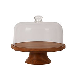 2-in-1 Cake Stand With Cover Dia 27 cms