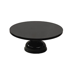 Black Round Wooden Cake Stand