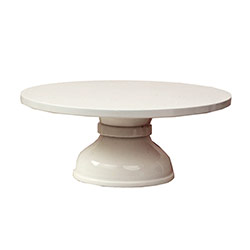 White Round Wooden Cake Stand