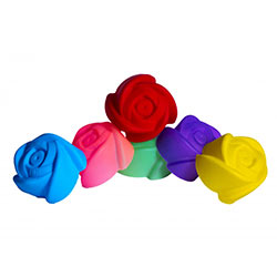 Pack of 6 Rose Shape Silicone Muffin Mould