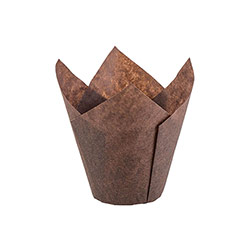 Brown Tulip Baking Cup
