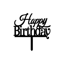 Bold Happy Birthday Cake Topper