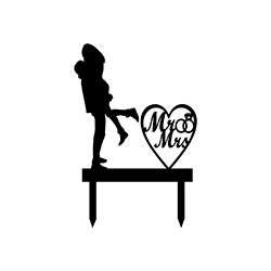 Mr & Mrs Wedding Cake Topper