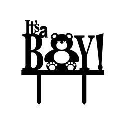 Itâ€™s a Boy Cake Topper