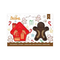 2pcs Gingergread Man & House Cutter