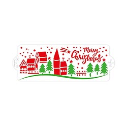 Christmas Landscape Stencil 10 X 28 cm