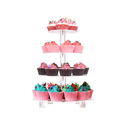 4 Tier Round Cupcake Stand - 8X10X12X14