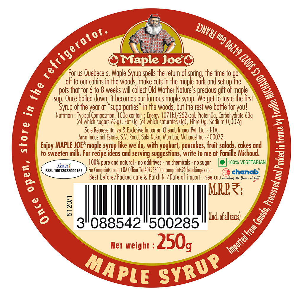 Maple Joe Maple Syrup 250 ml Online in India