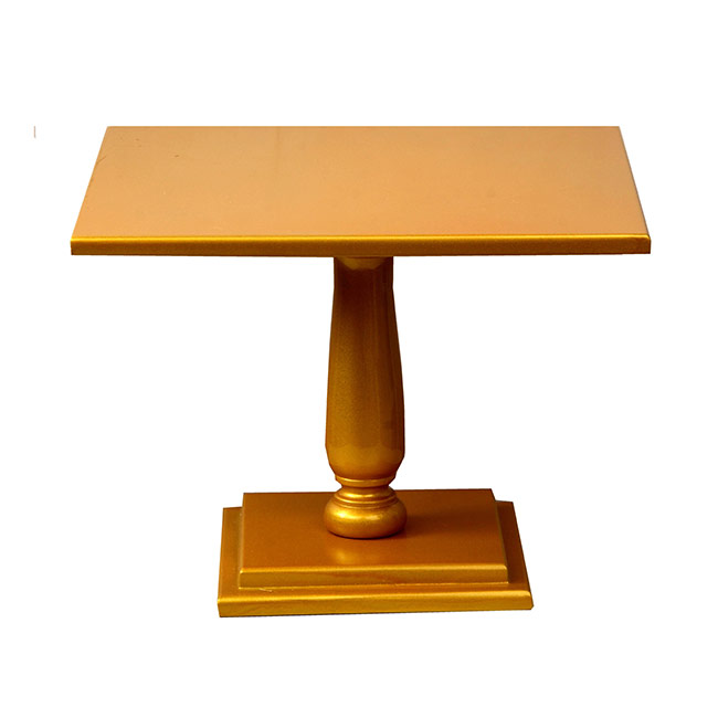 Gold Square Wooden Cake Stand, Square Wooden Cake Stand